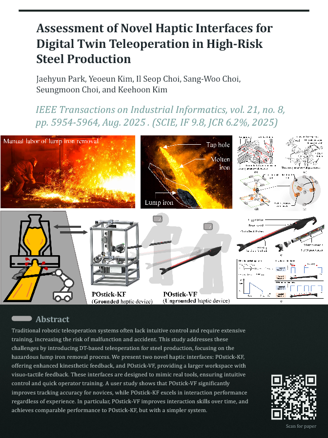 Haptic teleoperation interfaces for high-risk steel production
