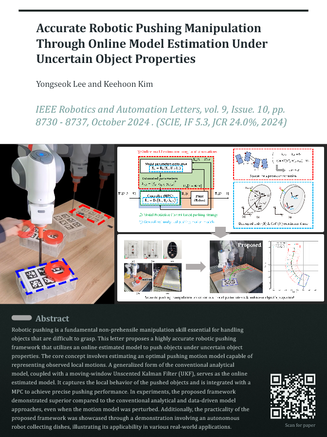 Robot pushing manipulation experiments and model estimation